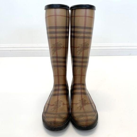 Burberry Rain Boots Signature Plaid Sz 6 - Picture 3 of 4